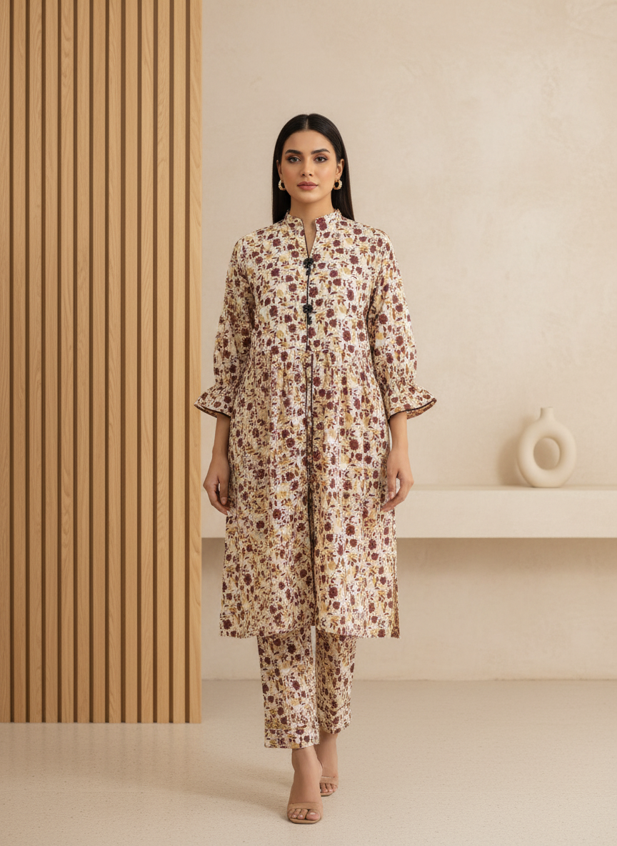 PCG076 Polo Cotton Frock Set