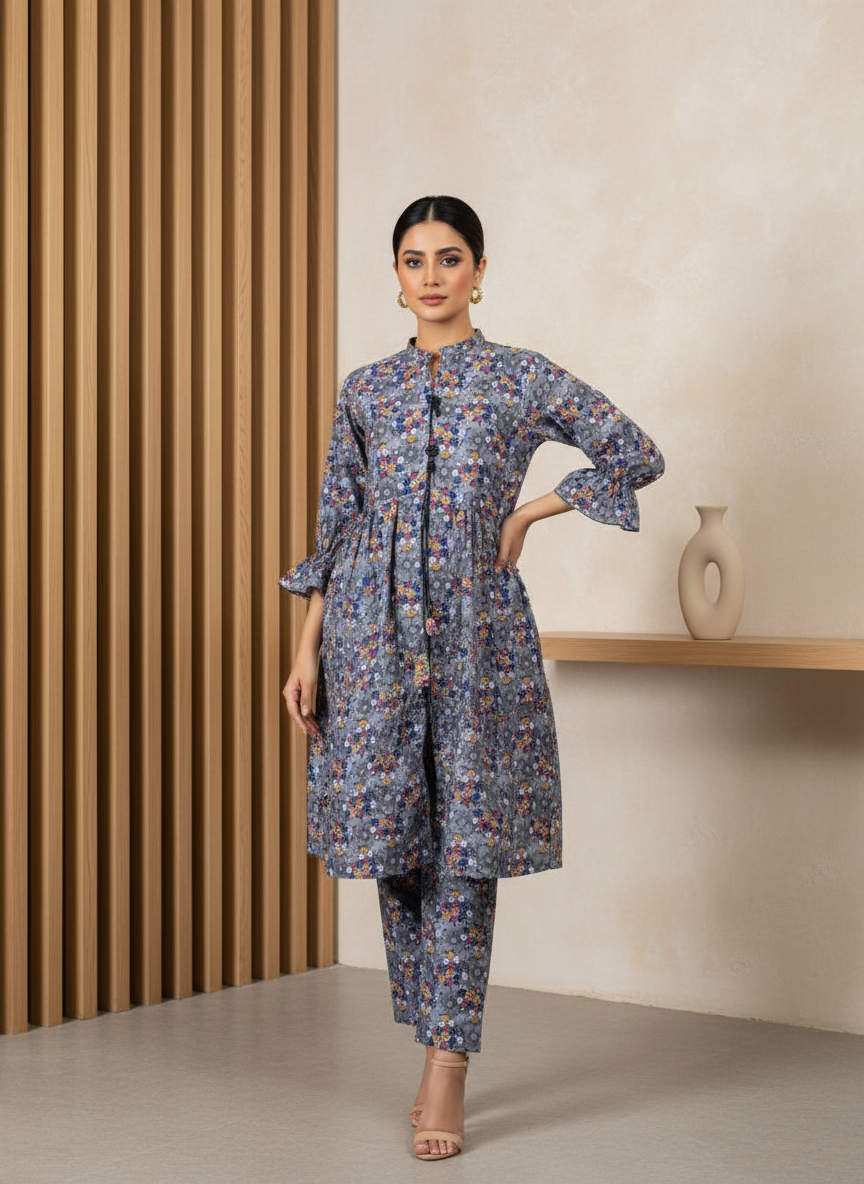 PCG078 Polo Cotton Frock Set