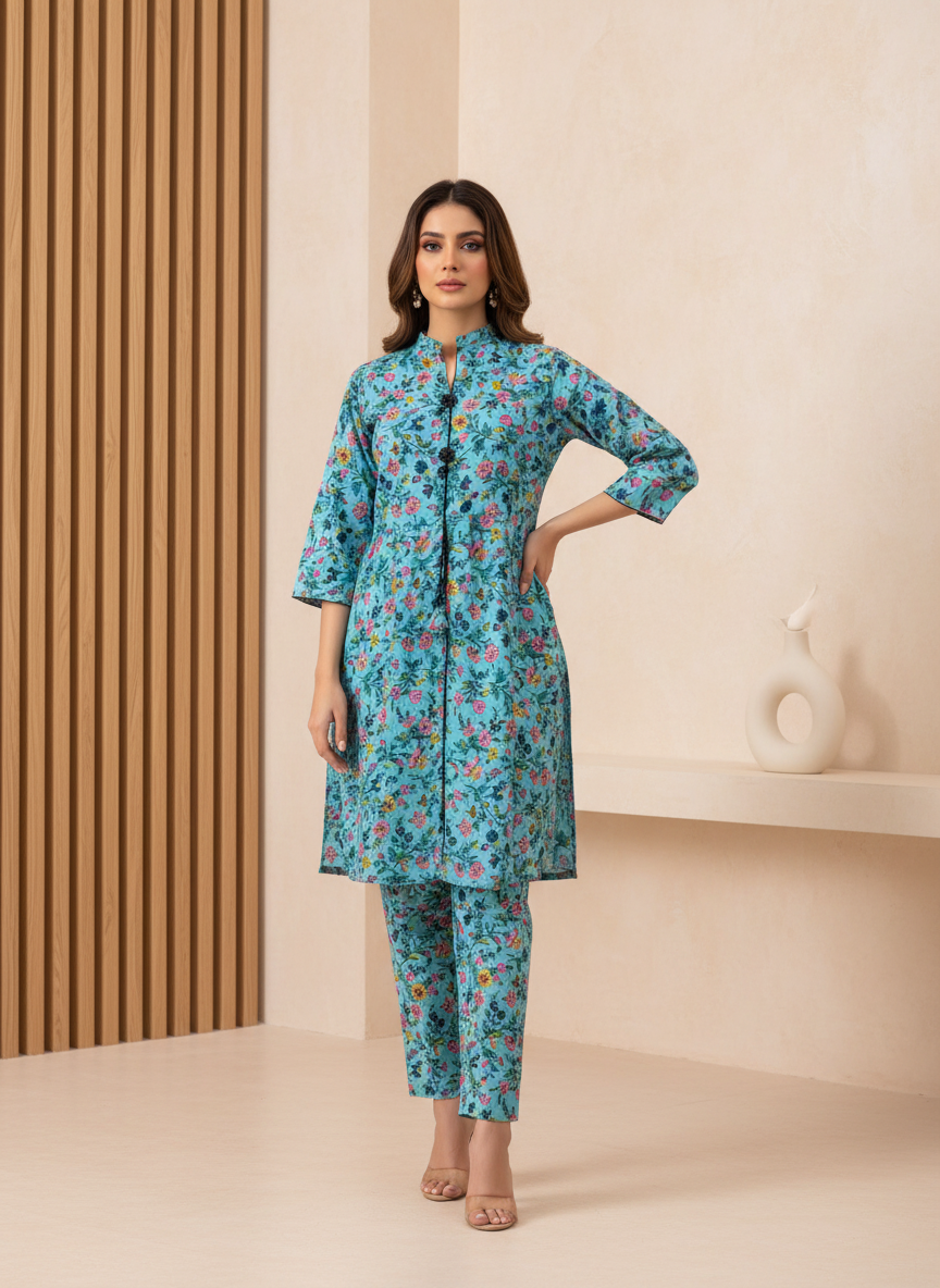 PCG079 Polo Cotton Frock Set