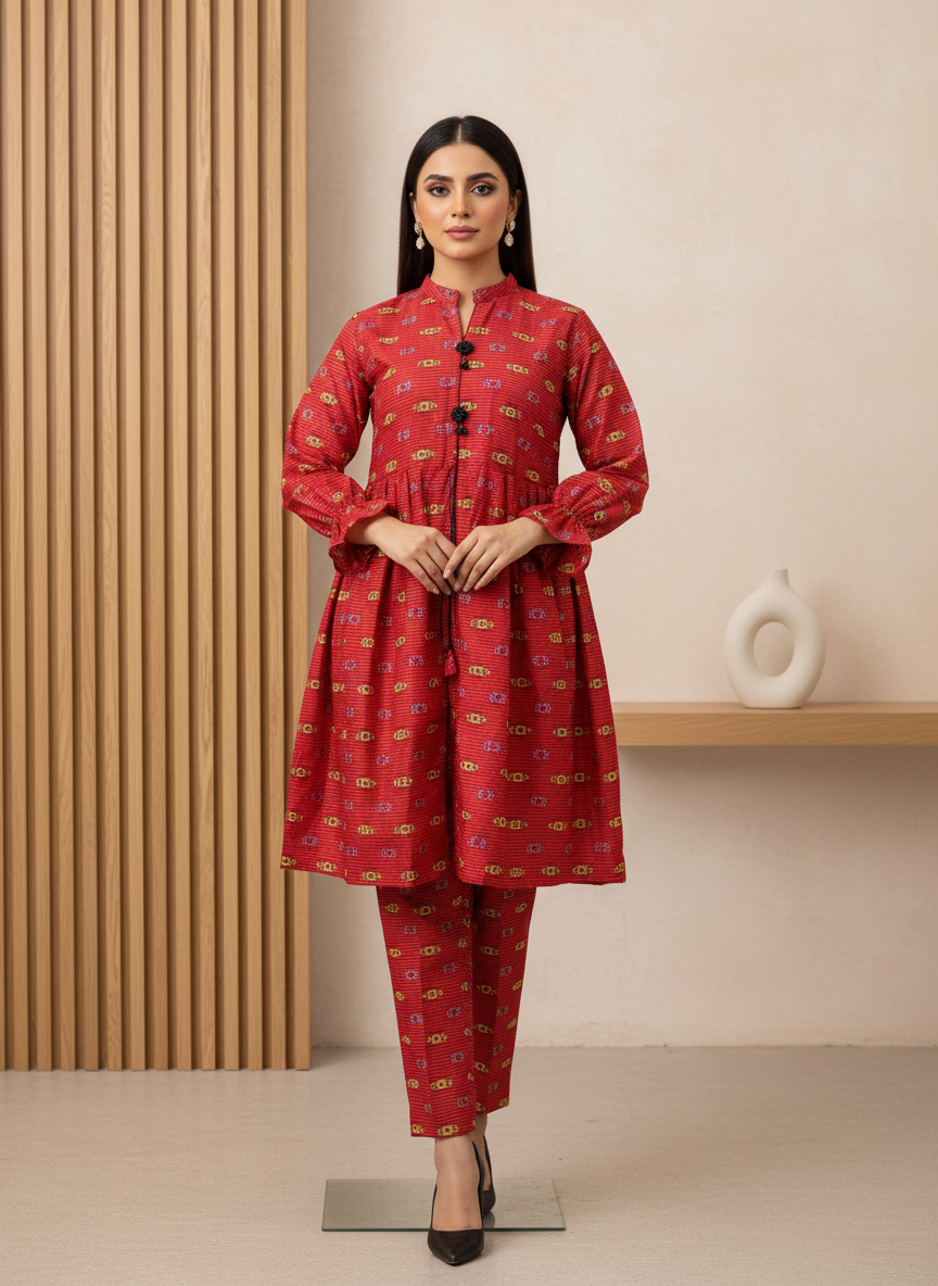 PCG080 Polo Cotton Frock Set