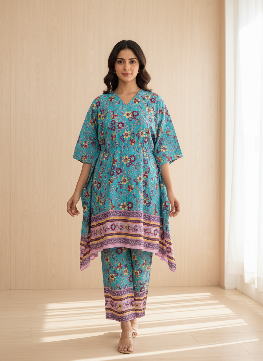 PCK039 Polo Cotton Kaftan Set