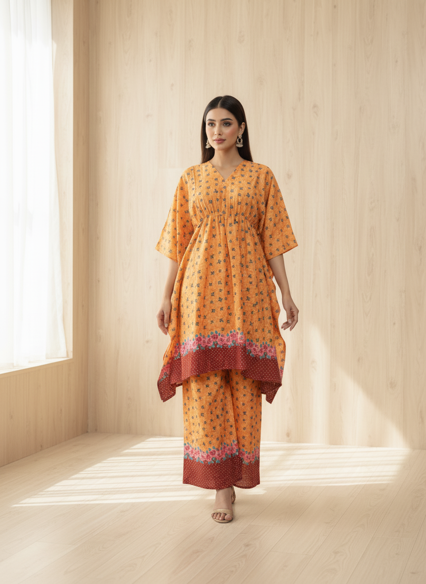 PCK036 Polo Cotton Kaftan Set