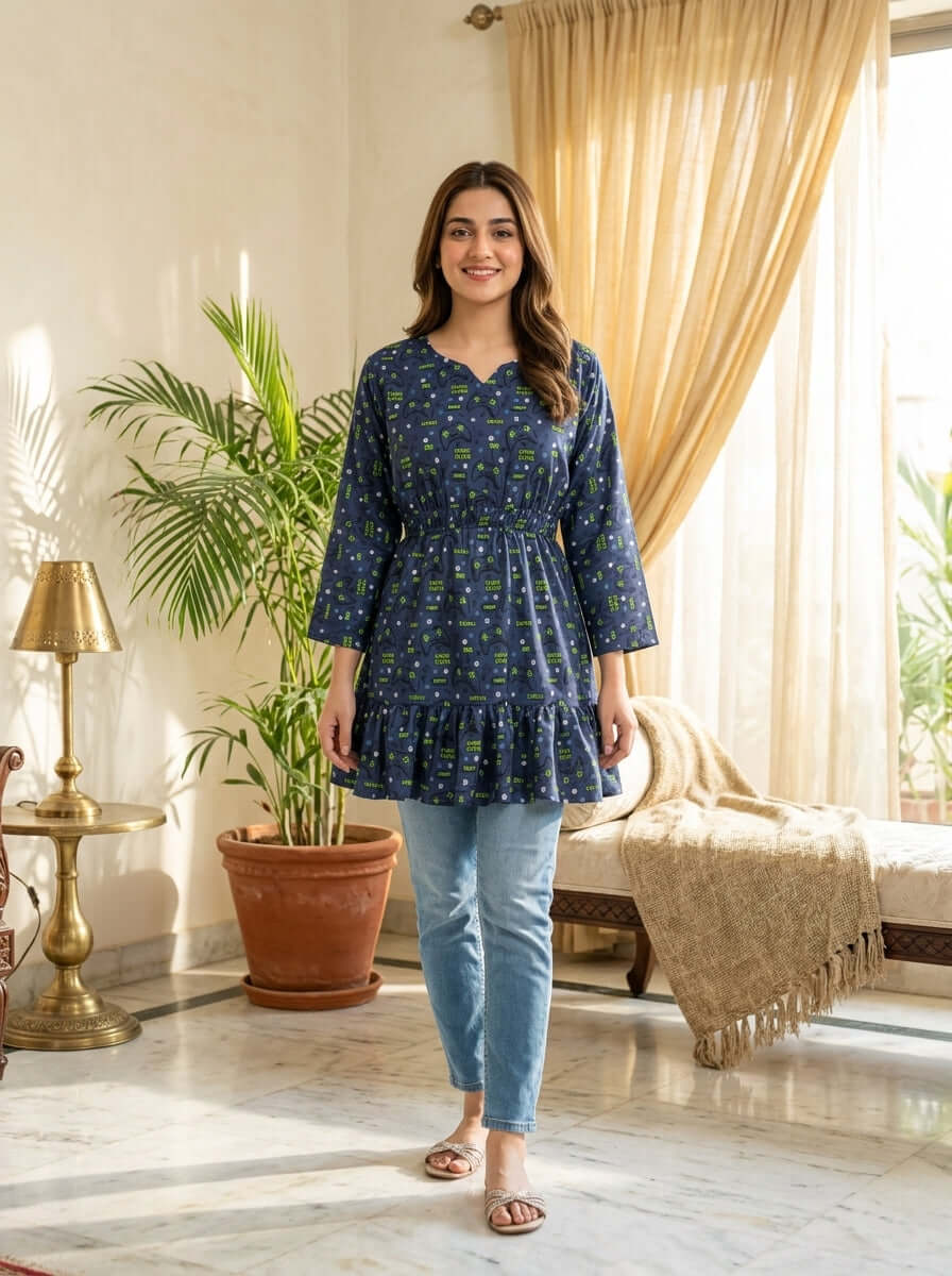 TOP1003 Elastic Waist Frock 1 Piece