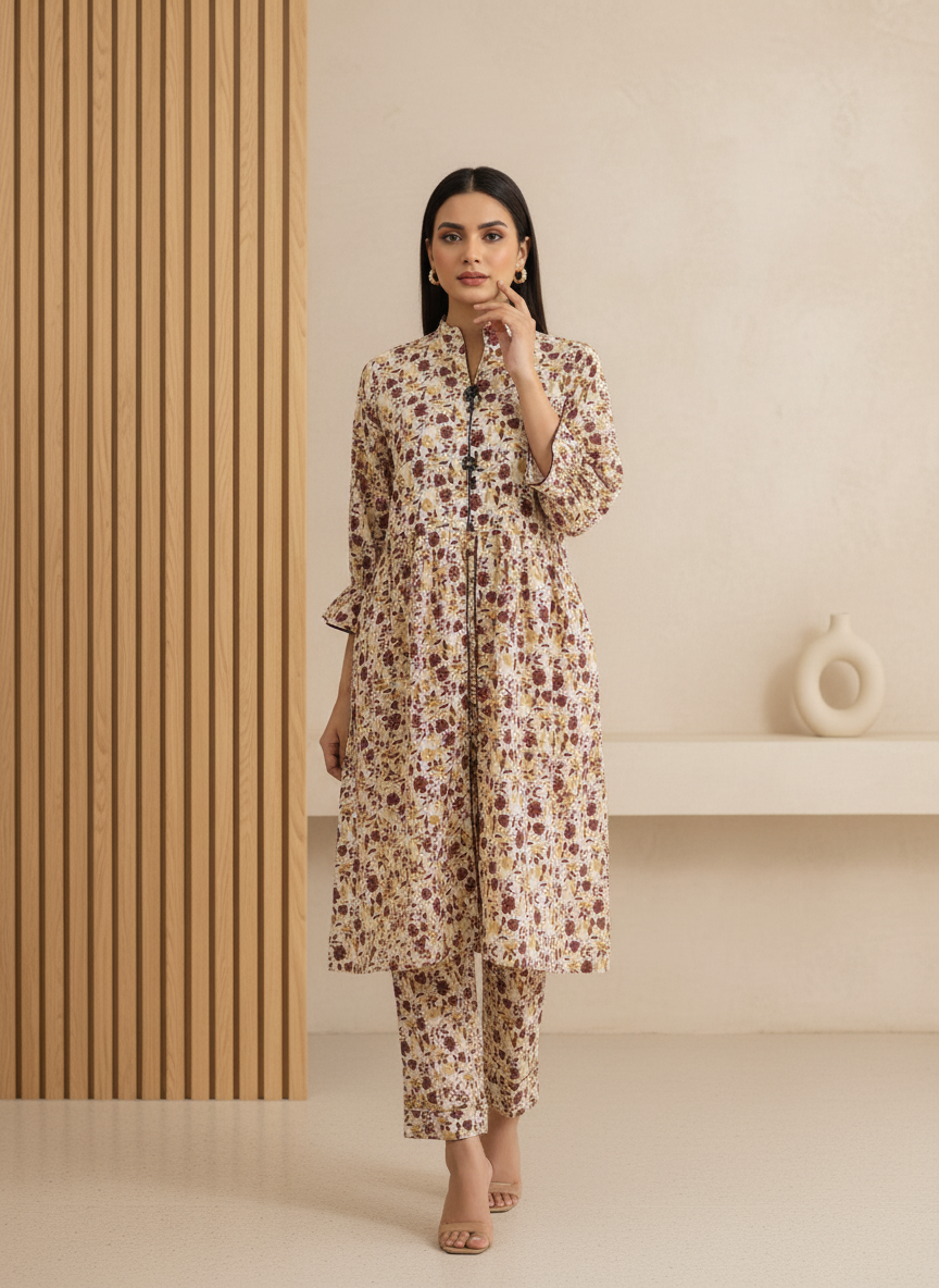 PCG076 Polo Cotton Frock Set