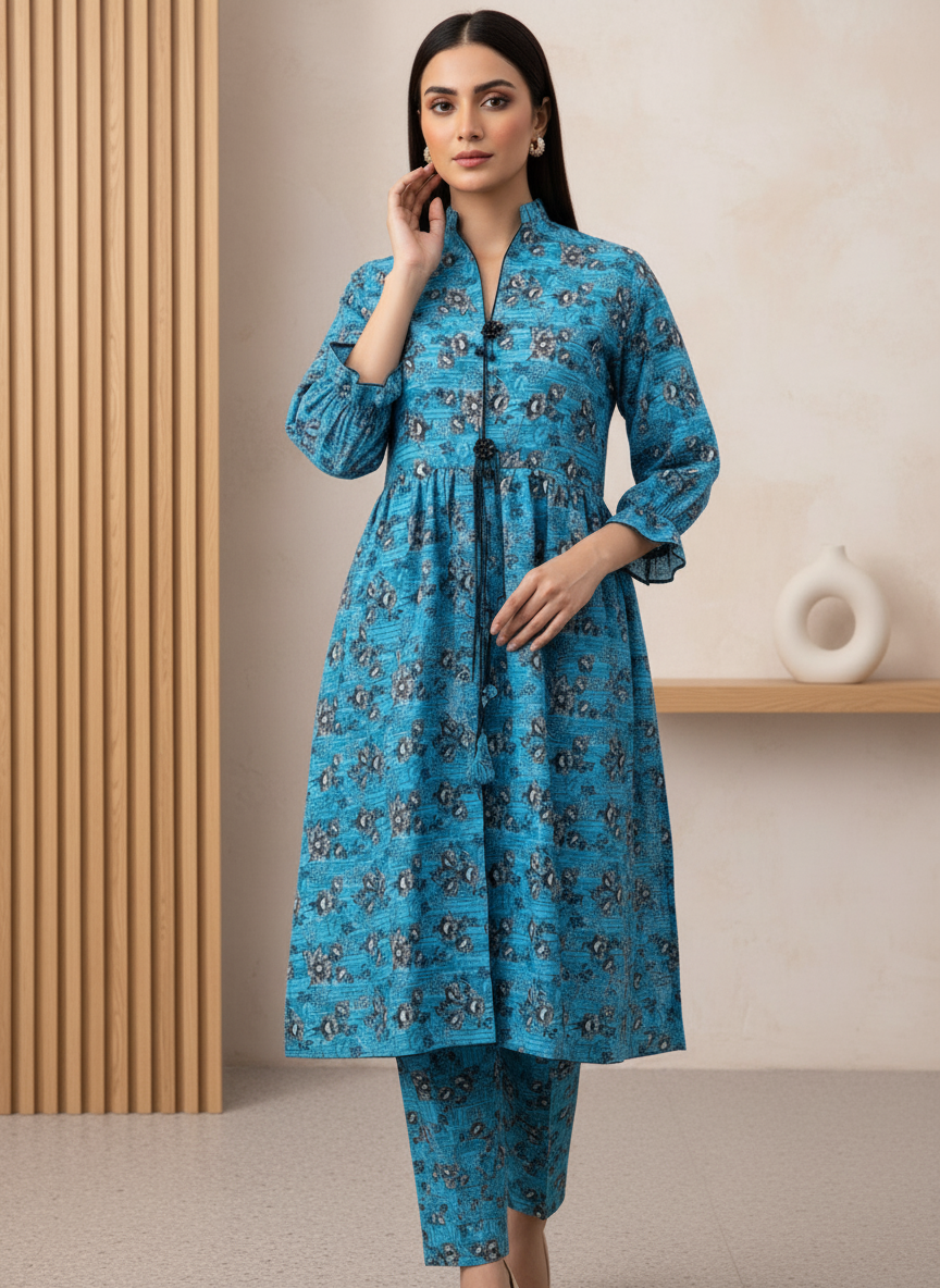 PCG077 Polo Cotton Frock Set