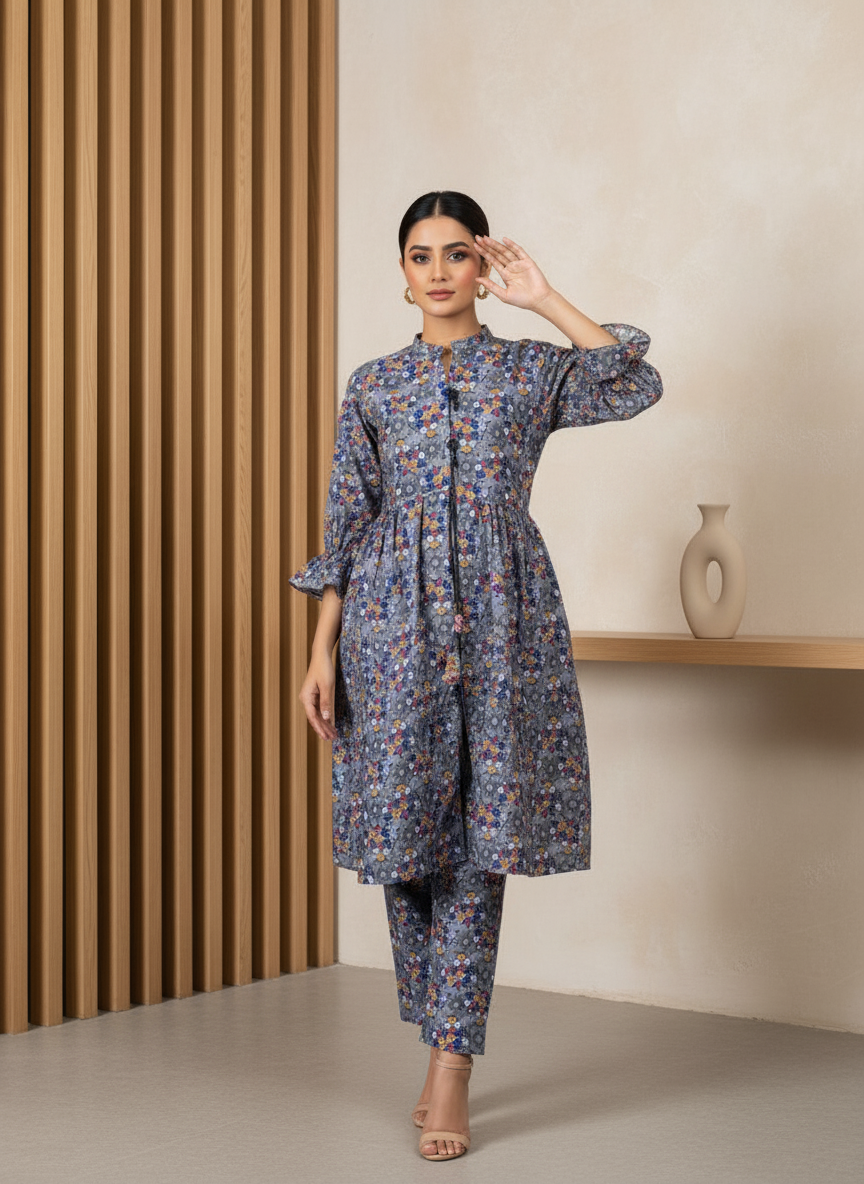 PCG078 Polo Cotton Frock Set