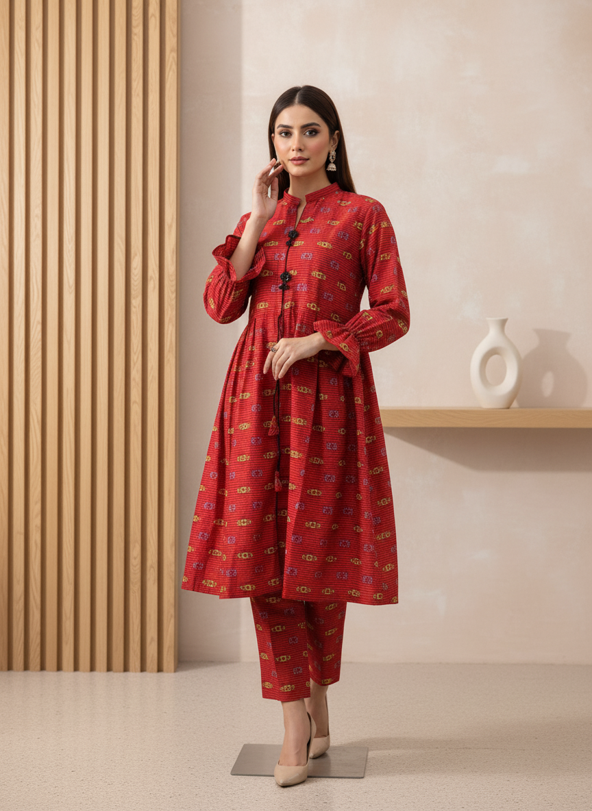 PCG080 Polo Cotton Frock Set