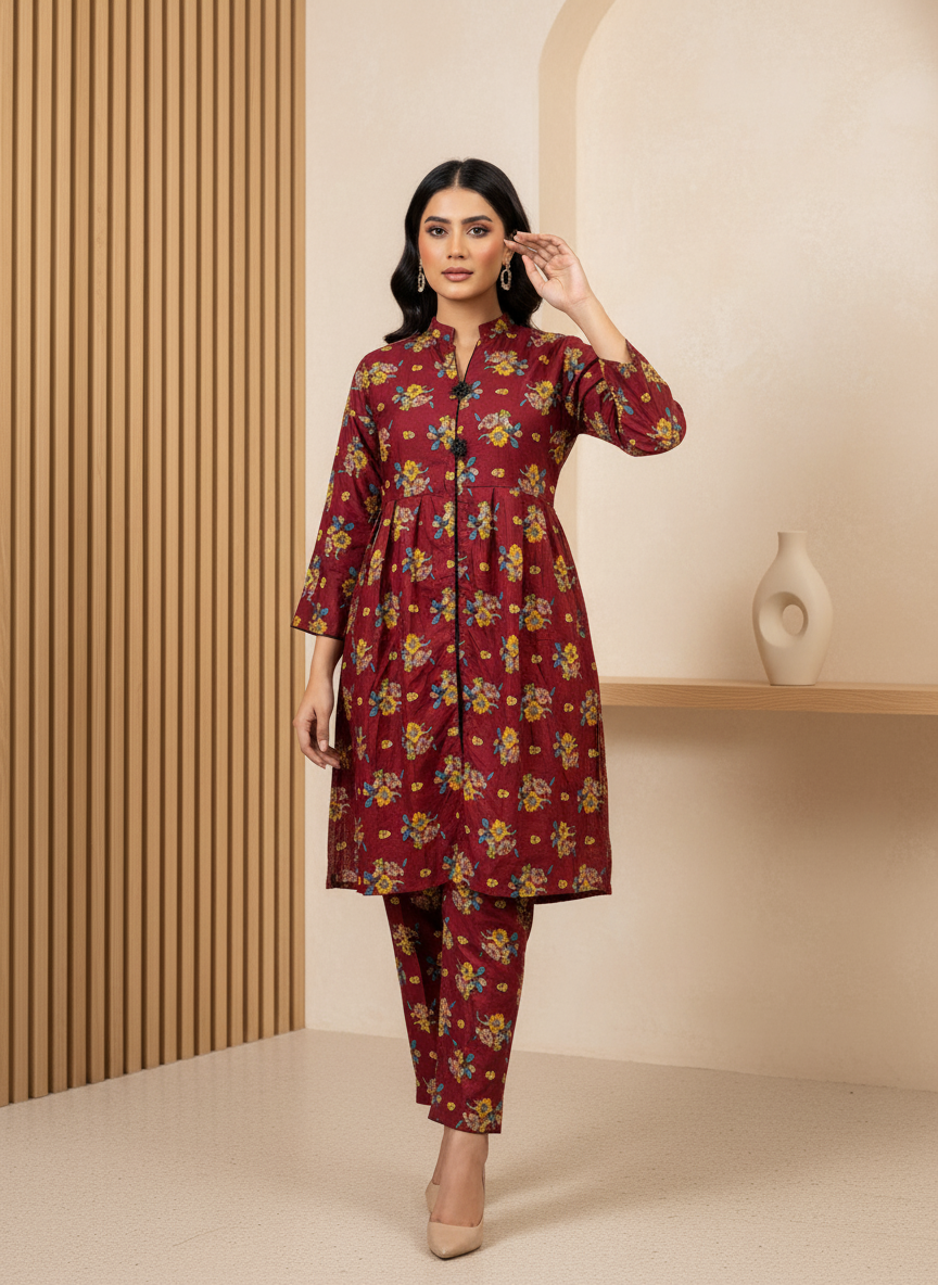 PCG081 Polo Cotton Frock Set