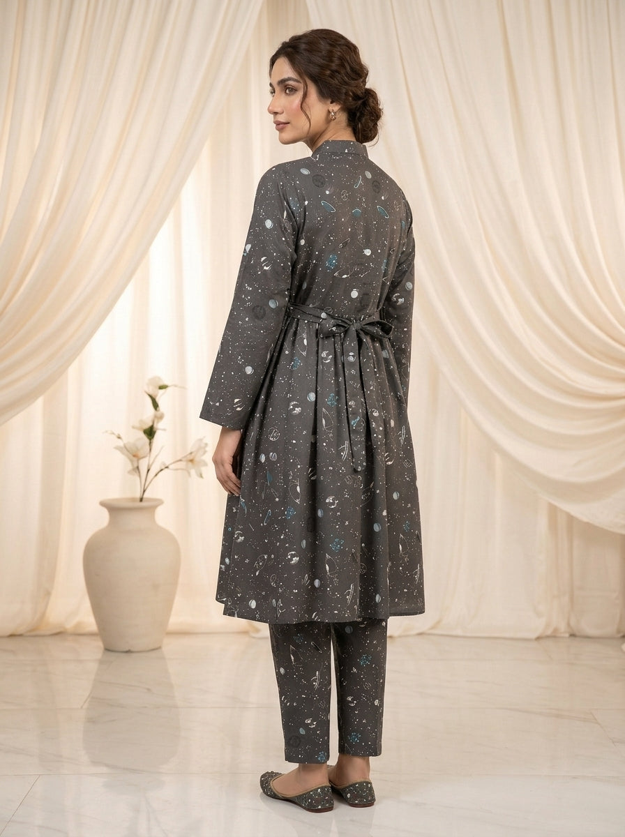 CLF077 2-Piece Stitched Frock Set