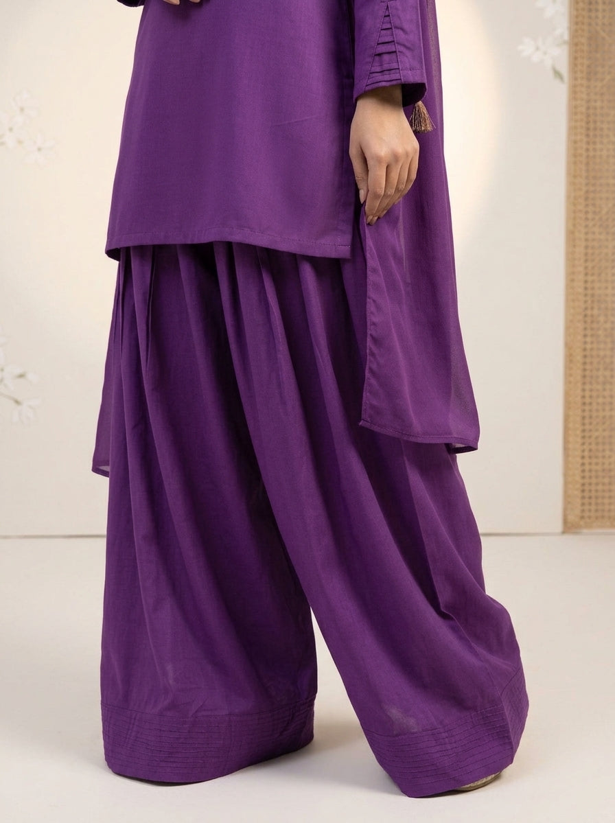 GLS011 Inaya - Royal Purple Linen 3-Piece
