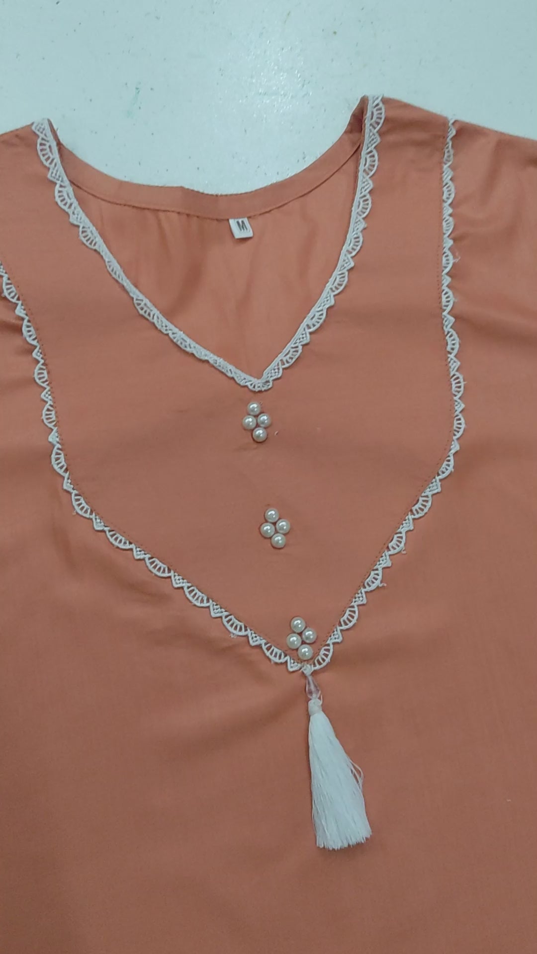 GUL043 Eshal - Rust Orange Soft Linen 2-Piece Set